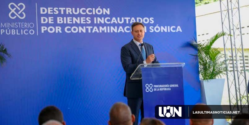 Jean Rodríguez encabeza destrucción de más de 6,700 mil equipos decomisados por contaminación sónica