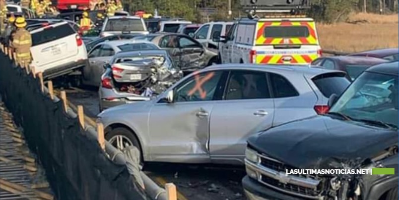 Aparatoso choque de 63 vehículos en autopista de Virginia deja heridos graves