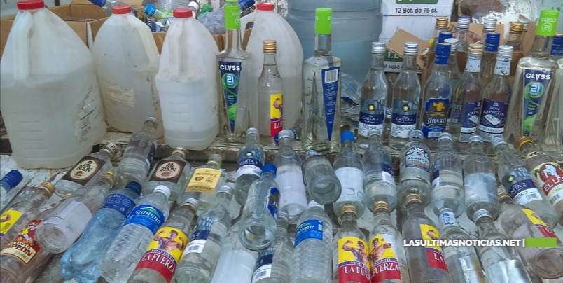 MP SDO confisca más de 400 botellas de bebidas alcohólicas