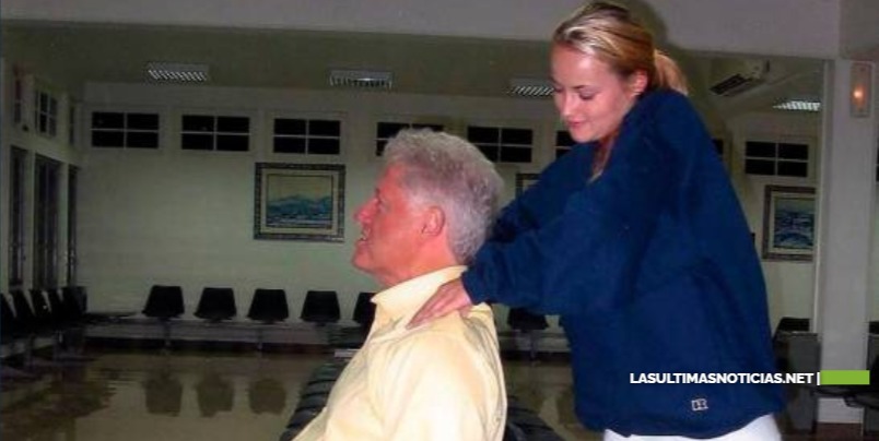 Salen a la luz fotografías de víctima de Epstein dando masaje a Bill Clinton